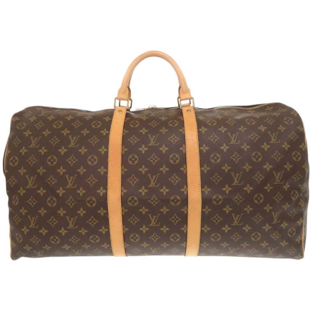 LOUIS VUITTON Authentic Brown Monogram Keepall 60 Boston Bag - Picture 1 of 10